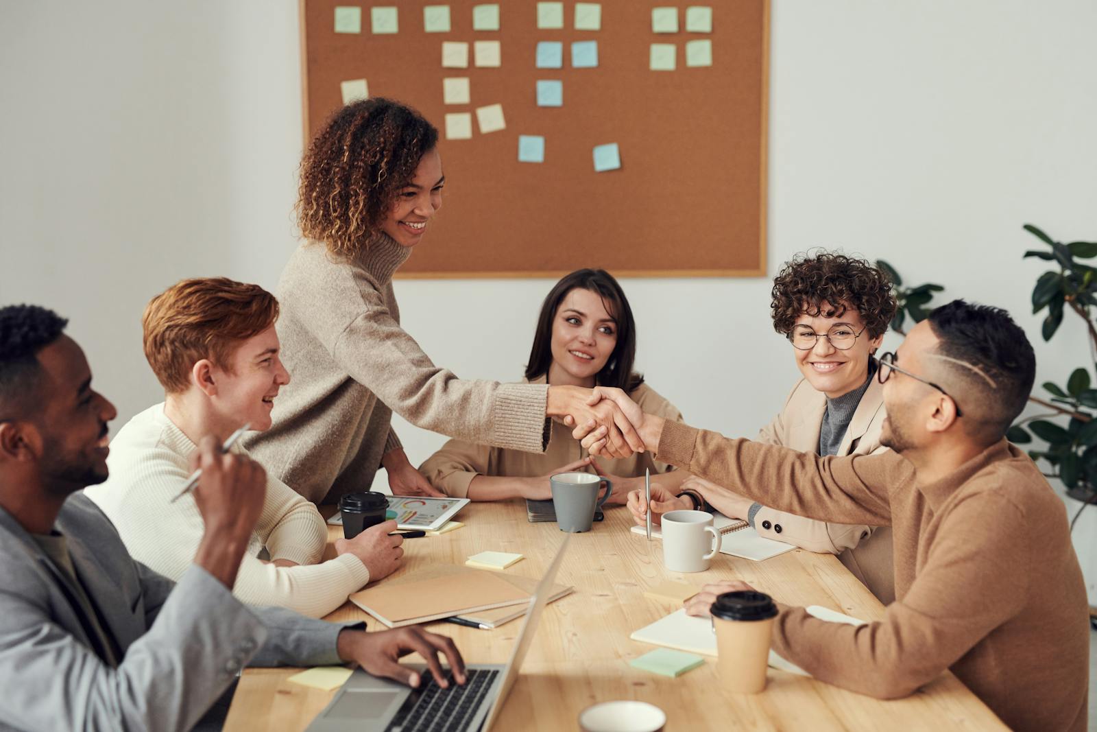 The Abacus team meeting a client